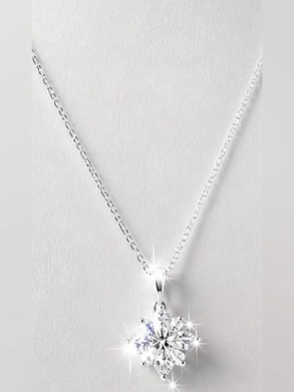 Pandora Sterling Silver Pendant Necklace with Sparkling Charm